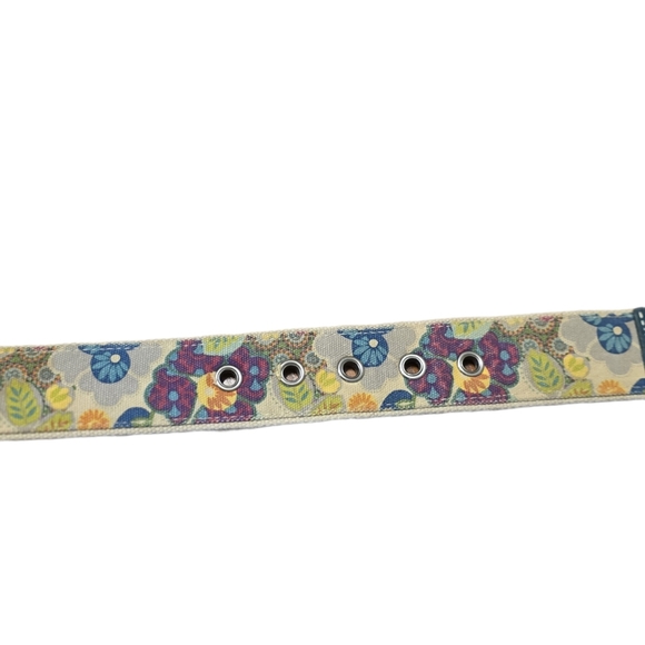 Fossil Vintage Patchwork Suede Boho Belt with Silver Buckle 32" - 36" Waist - Picture 14 of 16